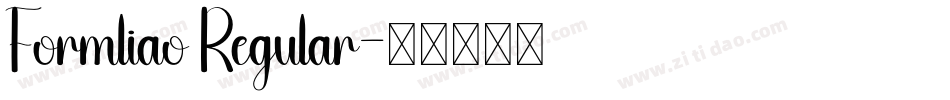 Formliao Regular字体转换